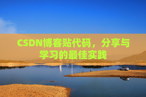 CSDN博客贴代码，分享与学习的最佳实践